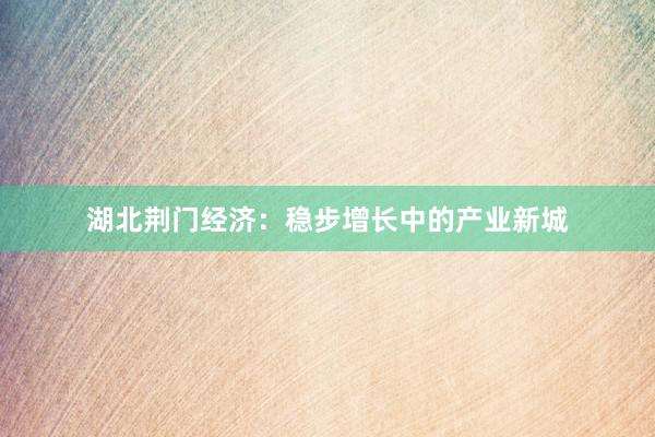 湖北荆门经济：稳步增长中的产业新城